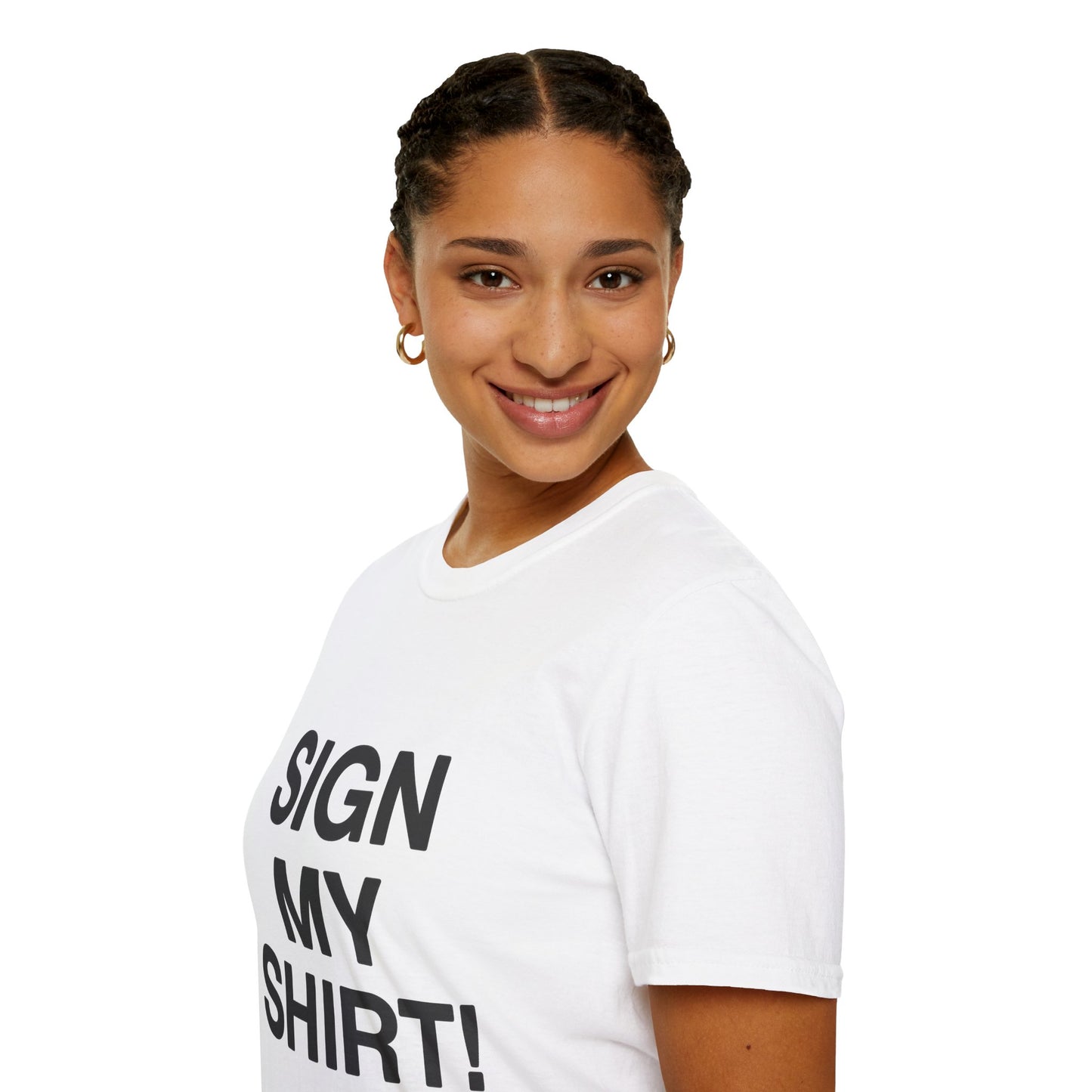 Unisex Softstyle T-Shirt - Customizable Sign My Shirt Design - Perfect for Events & Friends
